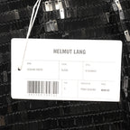 HELMUT LANG Piano Sequins Long Sleeve Open Back Mini Dress Black 0 (MSRP $690)
