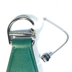 DUNHILL Cadogan Saffiano Leather Key Fob Keychain Green (MSRP $235)