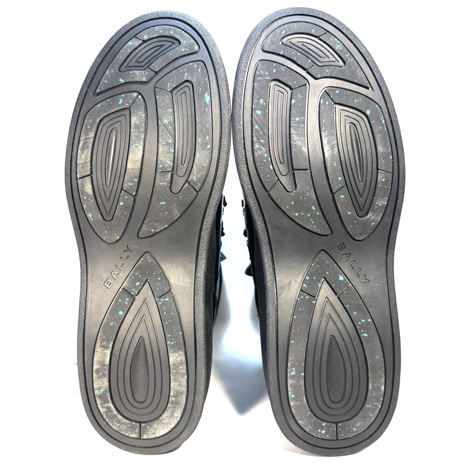 BALLY Mens Clyff Lamb Fur Lined Croc Embossed Leather Boots Black (MSRP $1,100)