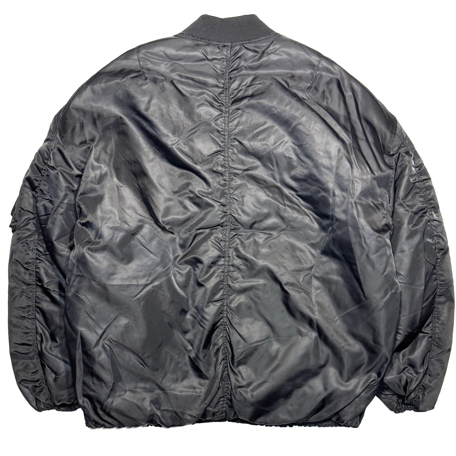 DIESEL Mens Reversible Nylon Zip Bomber Jacket Coat Black (MSRP $495)