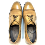 ERMENEGILDO ZEGNA Mens Siena Flex Leather Oxford Shoes Beige Tan (MSRP $760)