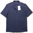 THEORY Mens Daze Seersucker Short Sleeve Button Shirt Baltic Blue XS (MSRP $175)