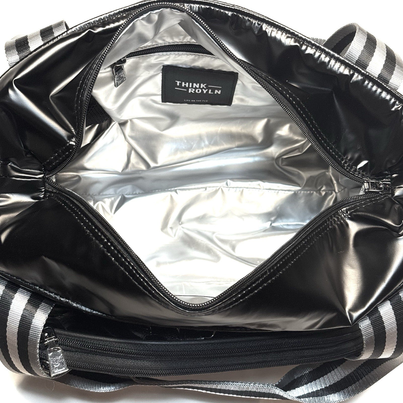 THINK ROYLN Ace Of The Court Pickleball Tote Bag Pearl Black (MSRP $228)