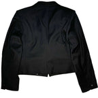 RAG & BONE Womens Valerie Italian Wool Cropped Blazer Black 12 (MSRP $595)