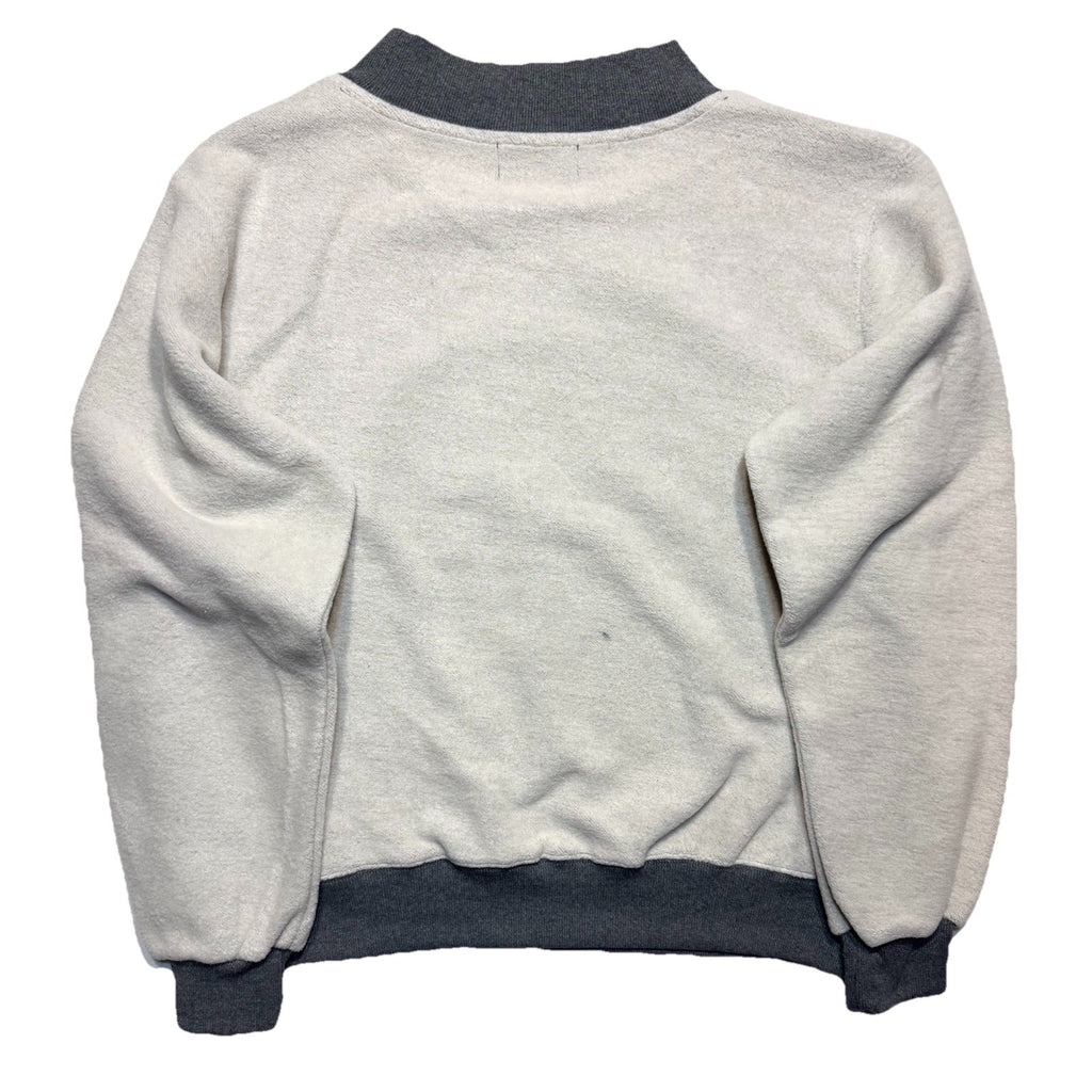 PARKE Womens Inside Out Mockneck Fleece Logo Graphic Sweatshirt Grey S/M