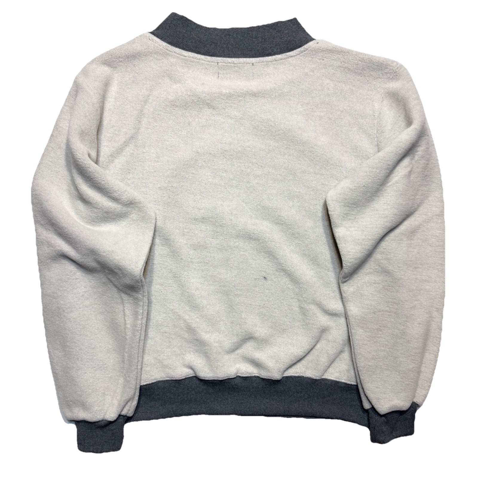 PARKE Womens Inside Out Mockneck Fleece Logo Graphic Sweatshirt Grey S/M