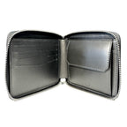 DUNHILL Rollagas Embossed Leather Zip 4cc Coin Purse Wallet Black (MSRP $575)