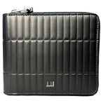 DUNHILL Rollagas Embossed Leather Zip 4cc Coin Purse Wallet Black (MSRP $575)