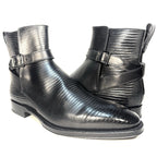 BALLY Scribe Mens Scaviel Lizard Embossed Leather Boots Black 11 (MSRP $1,440)