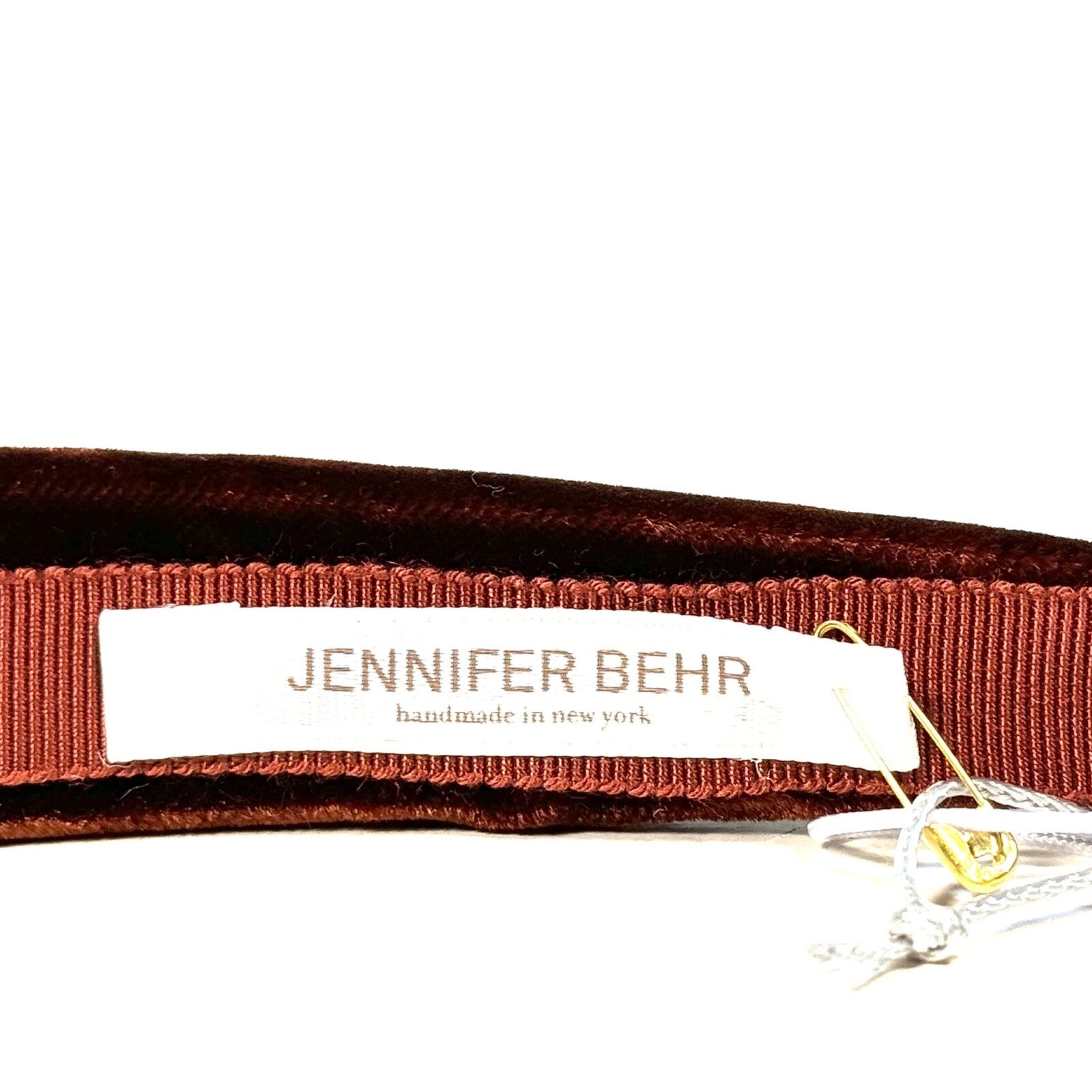 JENNIFER BEHR x Veronica Beard Tori Velvet Headband Rust Brown (MSRP $188)