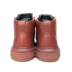 BALLY Mens Myles Calf Leather Mid Top Sneakers Heritage Red (MSRP $590)