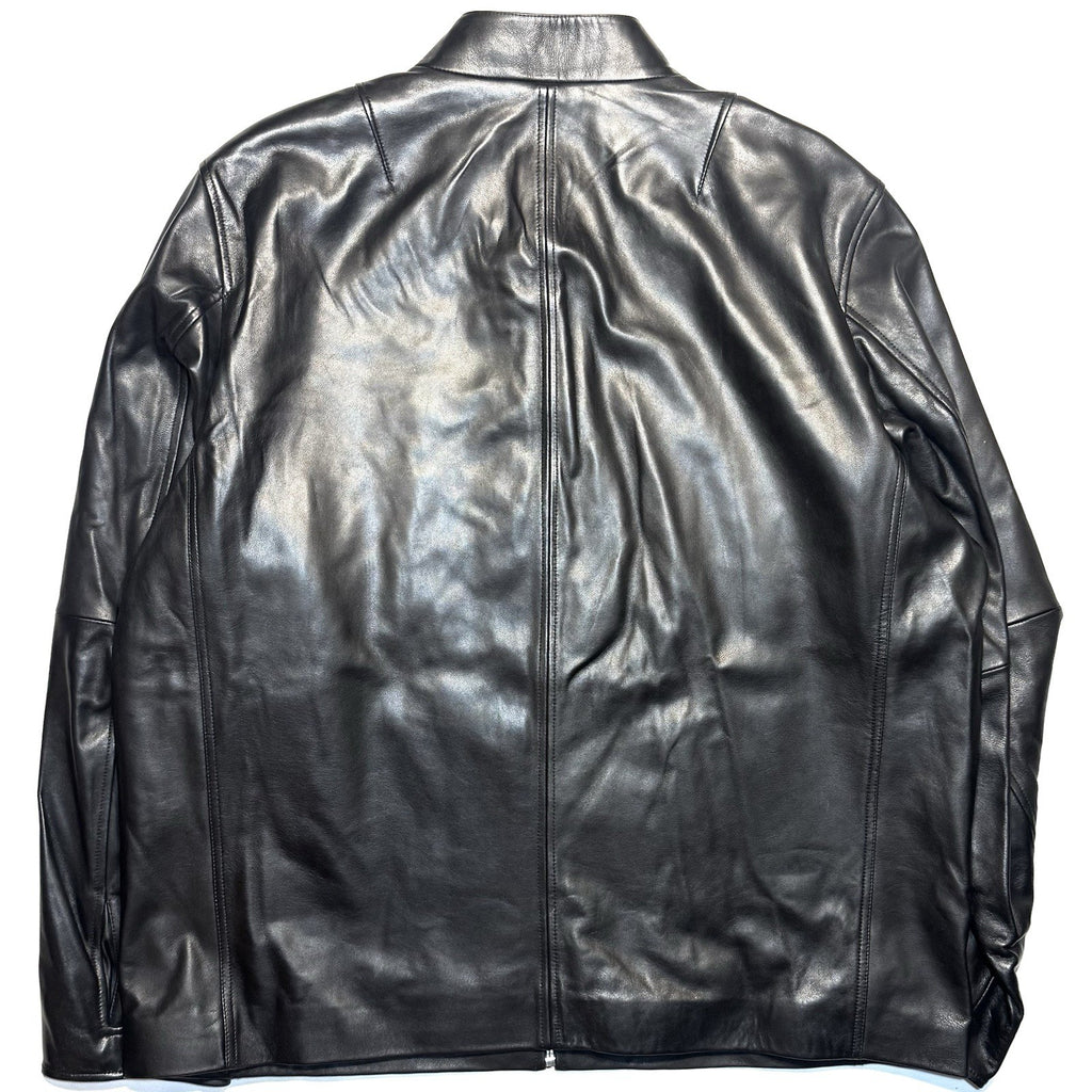 RAG & BONE Mens Archie Lamb Leather Zip Bomber Jacket Black XXL (MSRP $995)