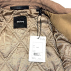 THEORY Mens Workwear Moleskin Cotton Twill Zip Jacket Beige S (MSRP $495)