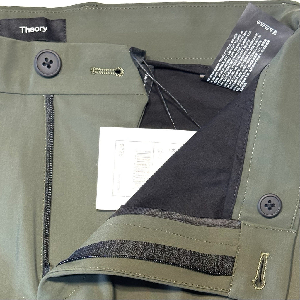 THEORY Mens Zaine Precision Ponte Stretch Chino Pants Branch Green (MSRP $225)