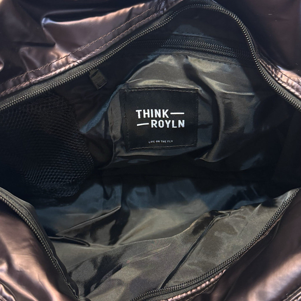 THINK ROYLN Jr. Jetset Wingman Tote Bag Pearl Fig Purple (MSRP $158)