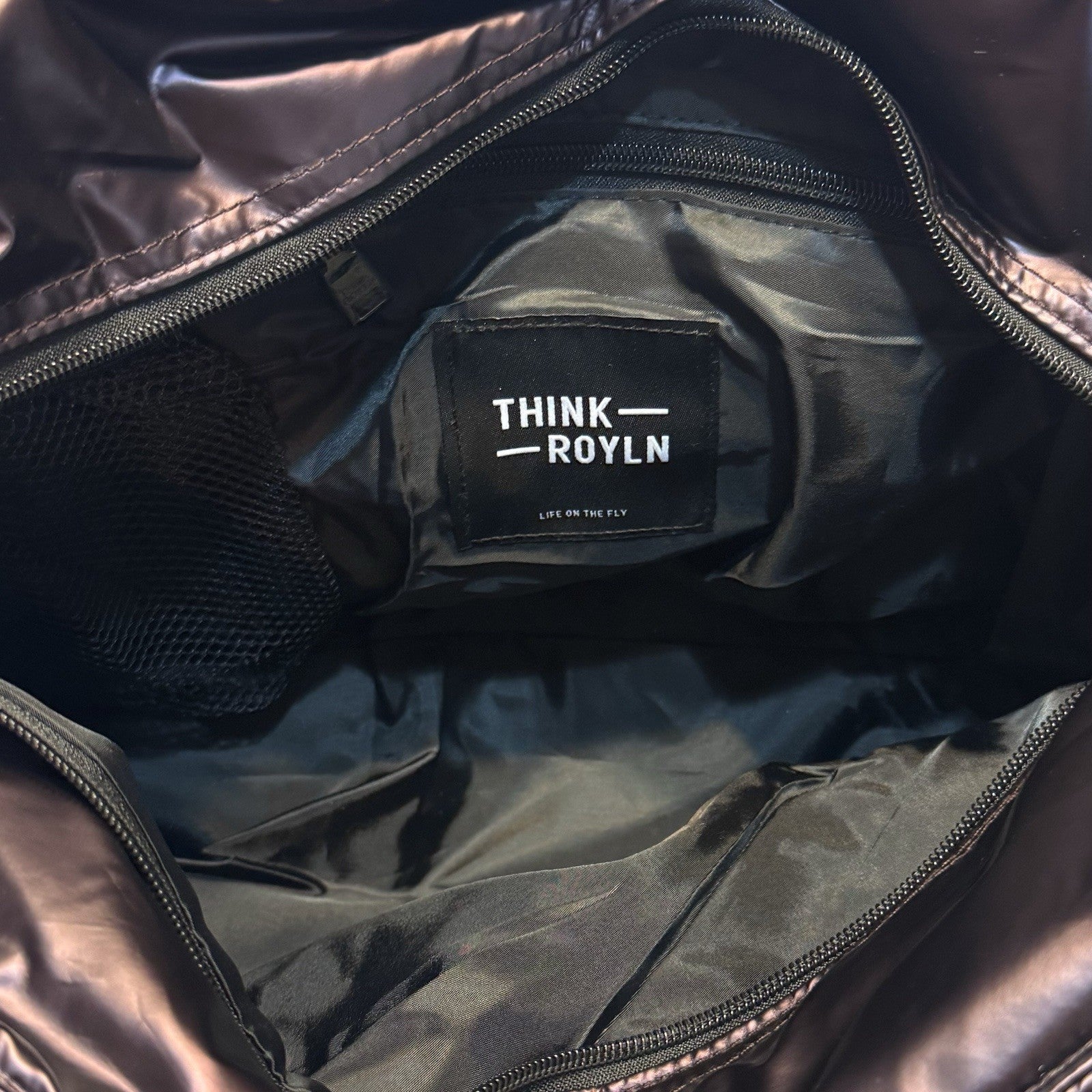 THINK ROYLN Jr. Jetset Wingman Tote Bag Pearl Fig Purple (MSRP $158)