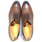 BALLY Scribe Mens Scotch Calf Leather Lace Up Dress Shoes Brown 7 (MSRP $1,200)