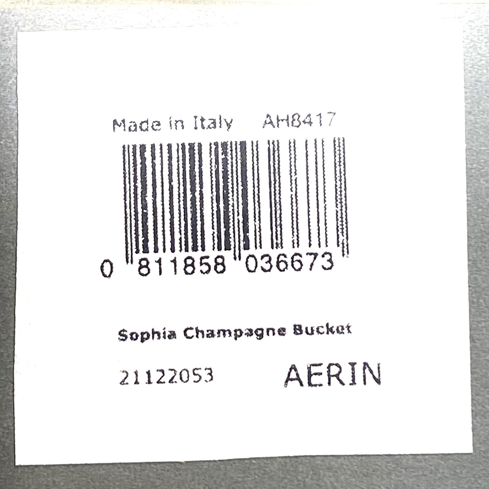 AERIN Sophia 18k Gold Crystal Glass Champagne Vase Bucket AH8417 (MSRP $295)