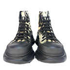 ALEXANDER MCQUEEN Mens Tread Slick Logo Hightop Sneaker Boots Black (MSRP $890)