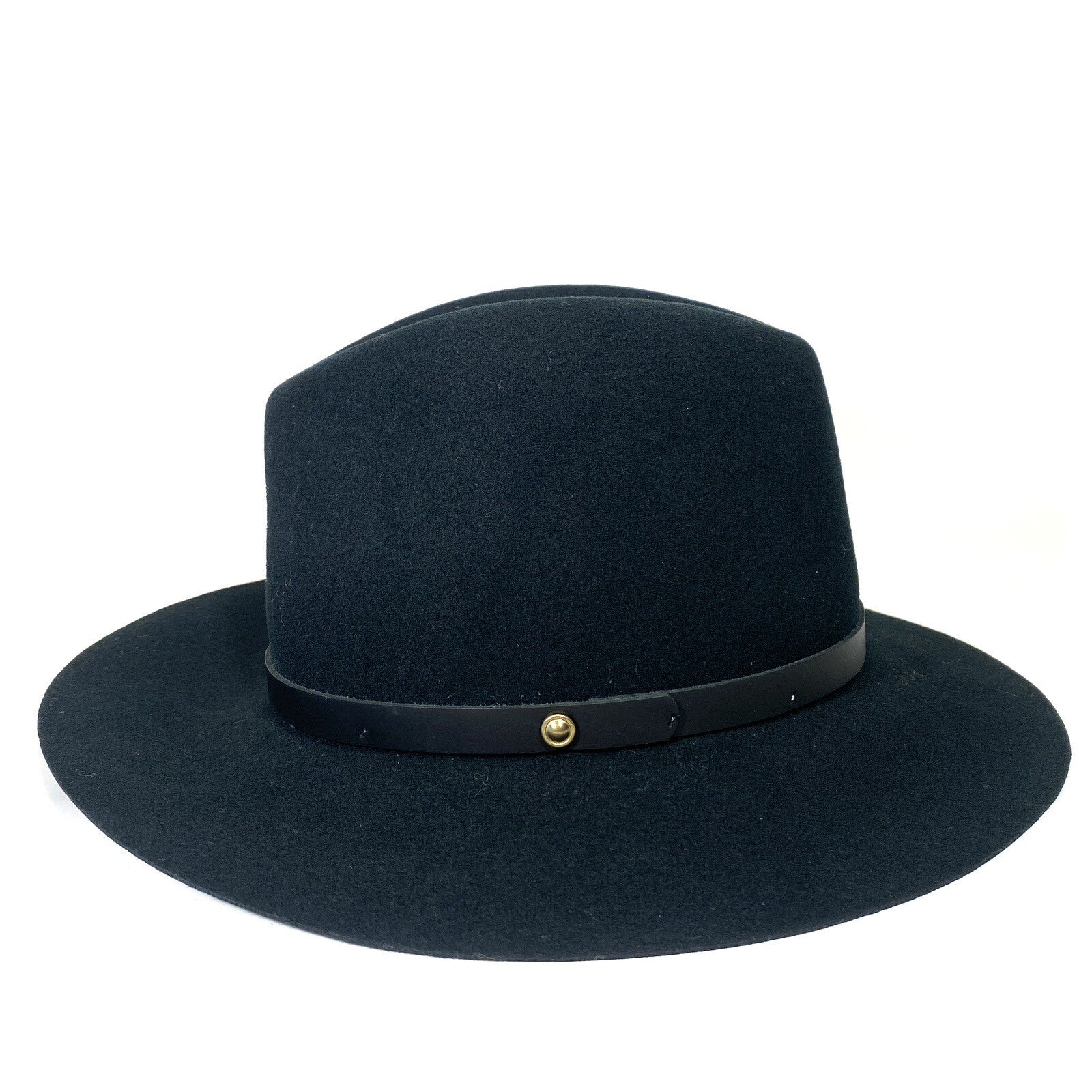 RAG & BONE Womens Wool Felt Floppy Brim Fedora Hat USA Made Black (MSRP $250)
