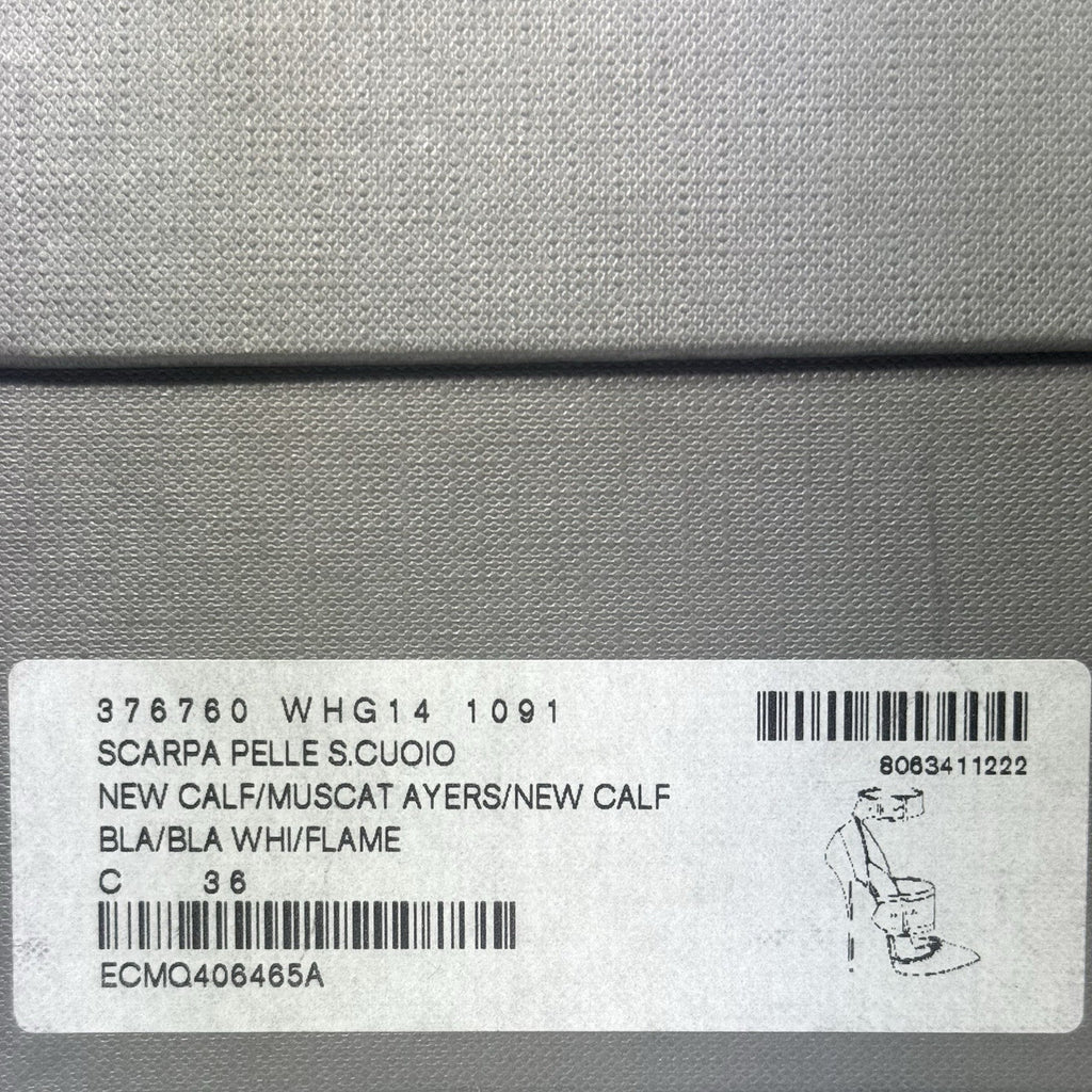 ALEXANDER MCQUEEN Womens Muscat Python Leather Heels Black Red 36 (MSRP $879)