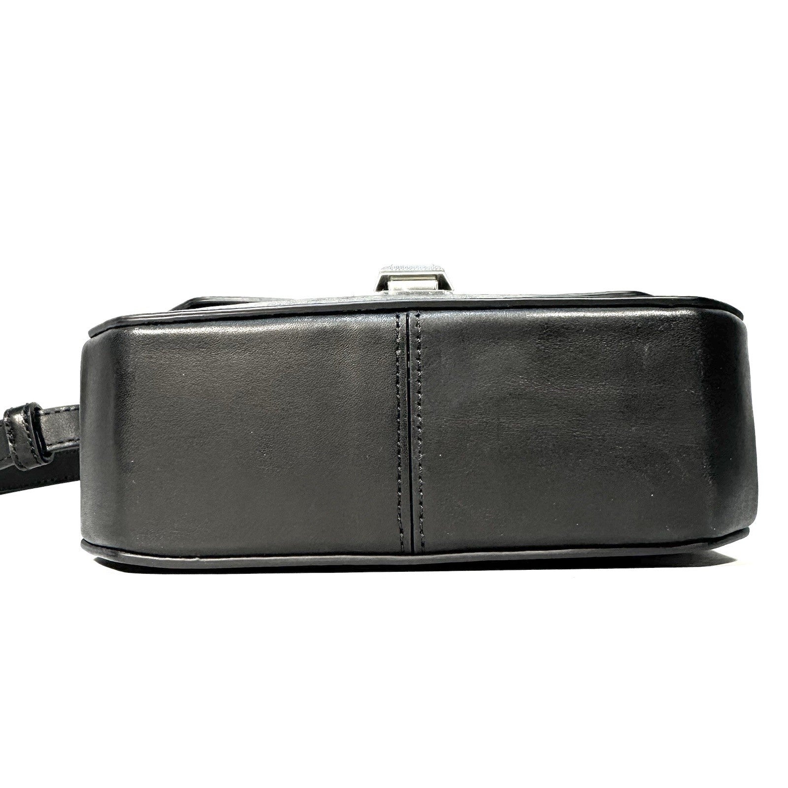 RAG & BONE Womens Max Flap Leather Antique Canvas Crossbody Bag Black -MSRP $428