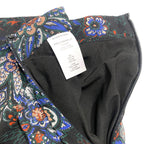 VERONICA BEARD Tiare Ruffled Silk High Low Paisley Skirt Black (MSRP $548)