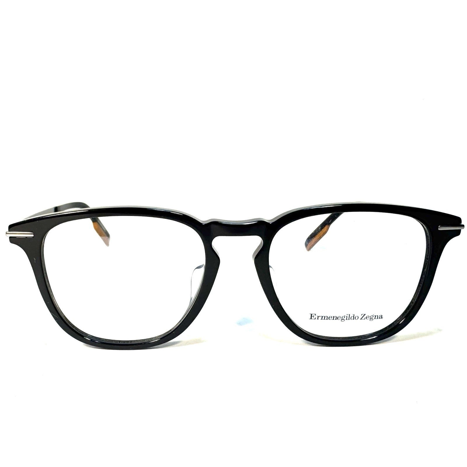 ERMENEGILDO ZEGNA Mens EZ5224 005 Round Eyeglasses Frames Black (MSRP $275)