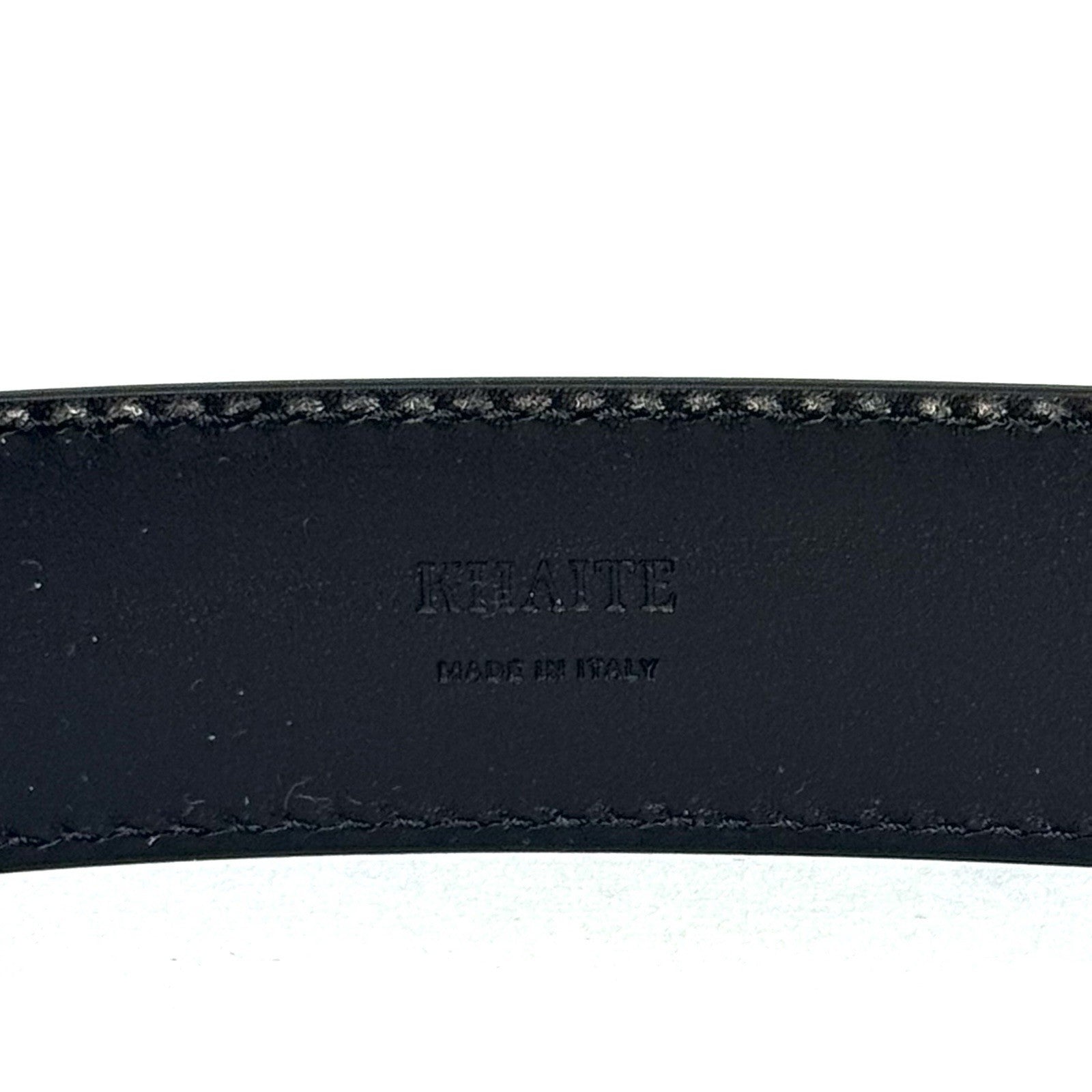 KHAITE Womens Elio Calf Leather Silver Clasp Buckle Belt Black (MSRP $690)