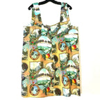 MIAOU Womens Vivi Postcard Print Mini Dress 4XL (MSRP $295)