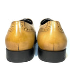 ERMENEGILDO ZEGNA Mens Siena Flex Leather Oxford Shoes Beige Tan (MSRP $760)