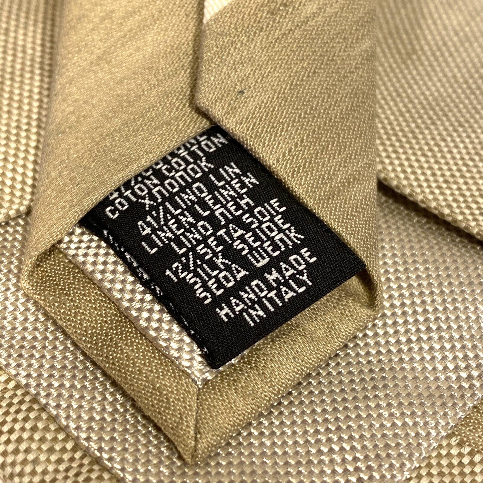 CHANEL Mens Striped Logo Silk Linen Monogram Tie Red White Beige (MSRP $210)
