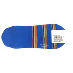 PAUL SMITH Mens No Show Multicolor Stripe Cotton Socks Blue (MSRP $30)