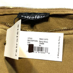 RETROFETE Darcy Zip Shoulder Sweatshirt Dress Light Brown XS (MSRP $365)