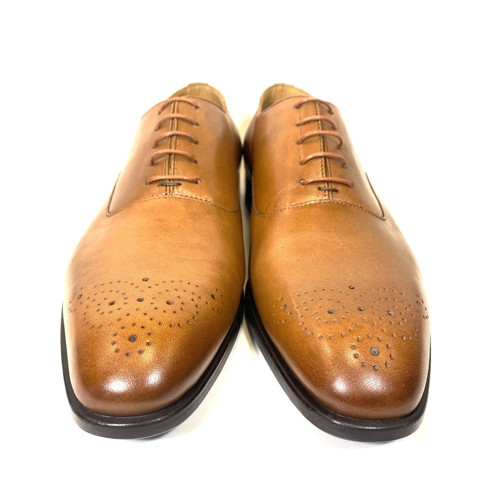 PS PAUL SMITH Mens Guy Lace Up Leather Oxford Dress Shoes Tan (MSRP $295)