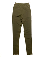 WARDROBE NYC Womens Front Zip Leggings Military Green (MSRP $450)