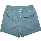 LORO PIANA Mens Geometric Print Swim Trunks Shorts Blue XL