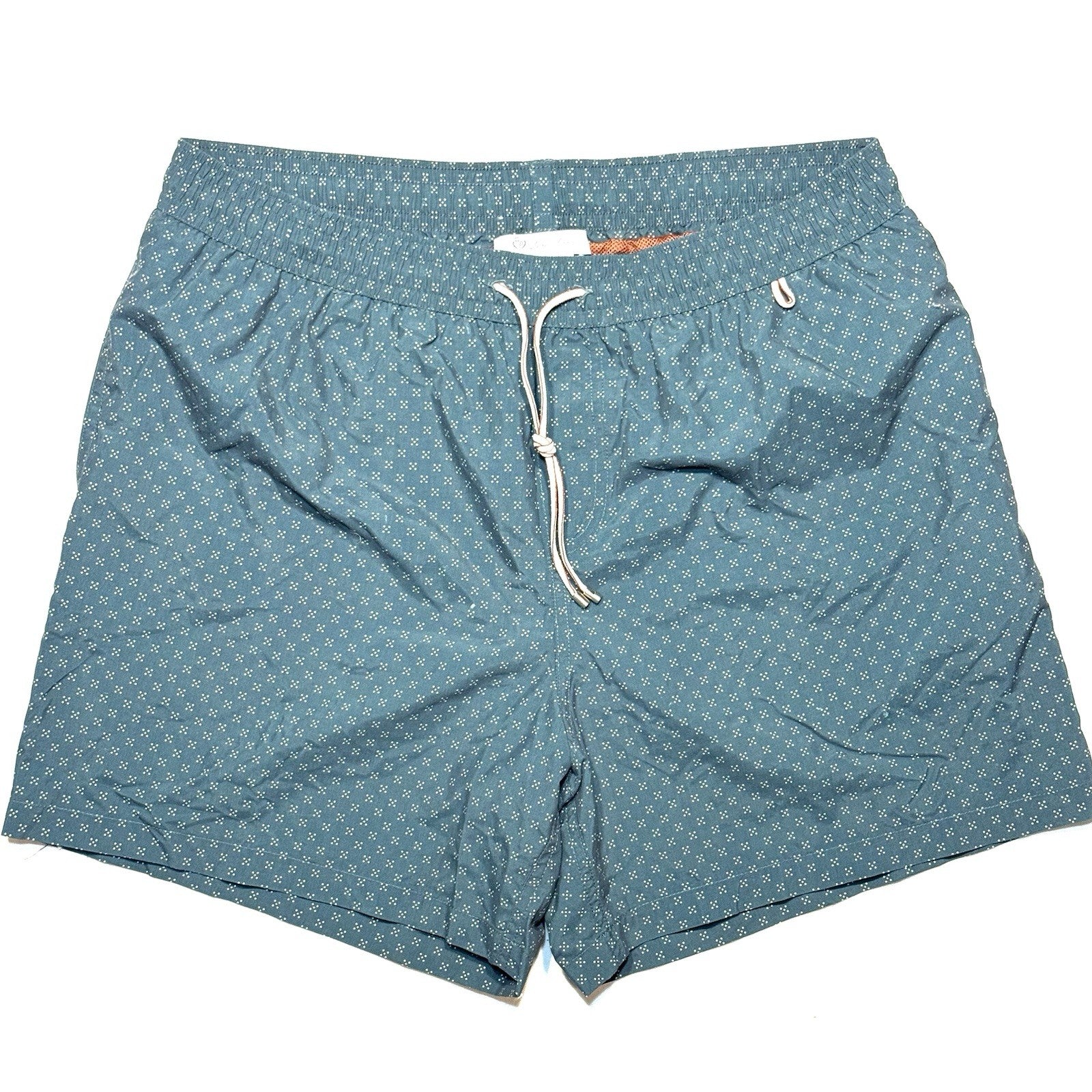 LORO PIANA Mens Geometric Print Swim Trunks Shorts Blue XL