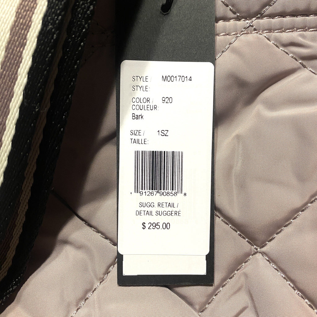 MARC JACOBS Quilted Nylon Weekender Tote Bag Bark Grey Medium (MSRP $295)
