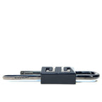 GIVENCHY 4G Logo Padlock Pendant Key Charm Gunmetal Black (MSRP $340)