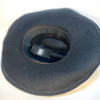 FRYE Mens Felt Leather Trim Western Cowboy Hat Black One Size (MSRP $68)