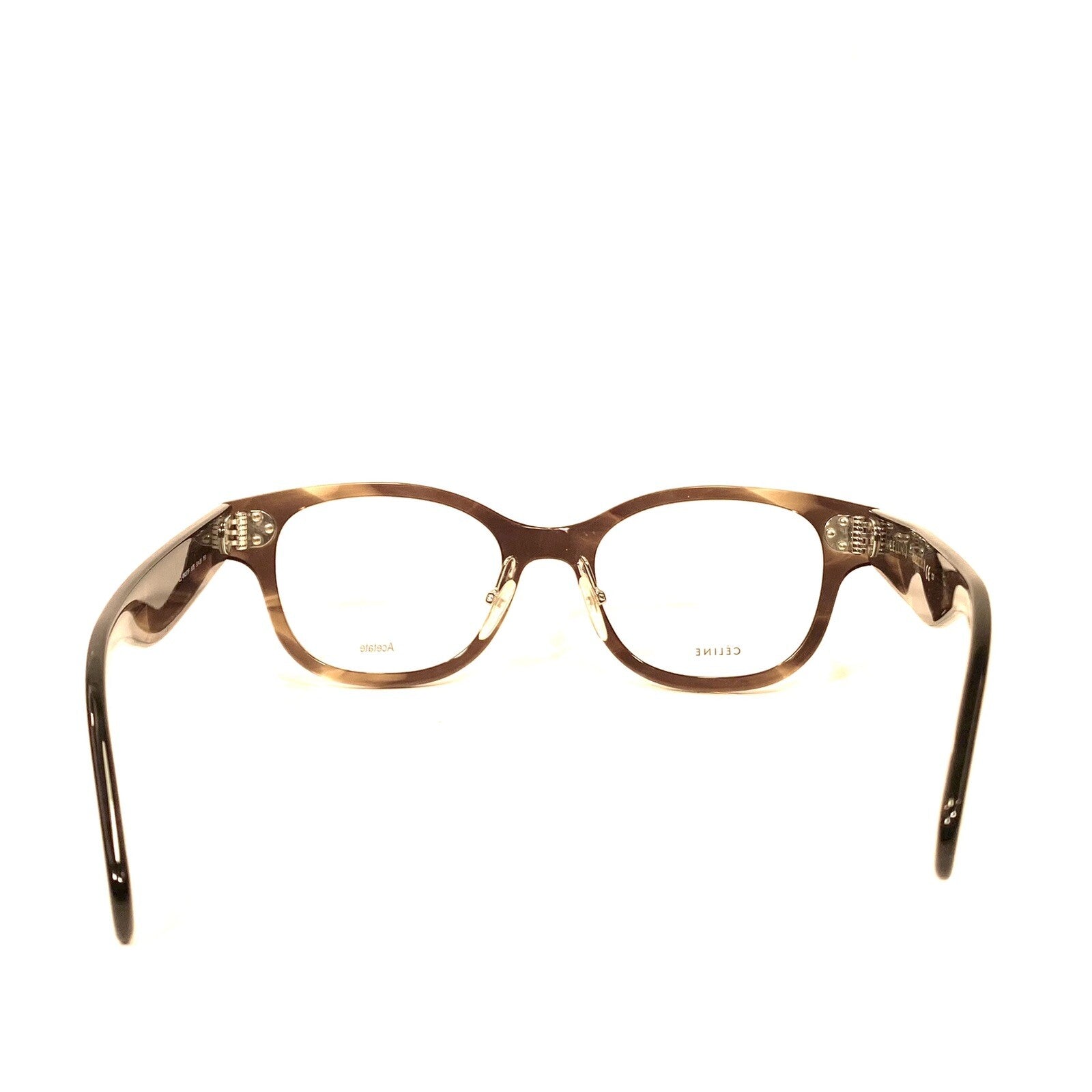 CELINE Womens CL41437/F 07B Oval Eyeglasses Frames Tortoise Brown (MSRP $240)