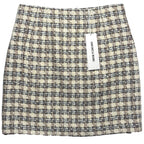 VERONICA BEARD Womens Roman Check Tweed Mini Skirt Ivory White 4 (MSRP $378)