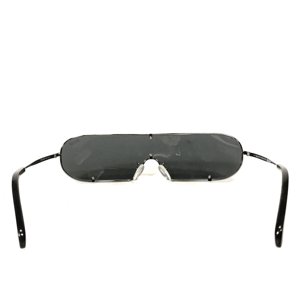 EMILIO PUCCI Womens EP68 08A Shield Wrap Sunglasses Grey Silver (MSRP $365)