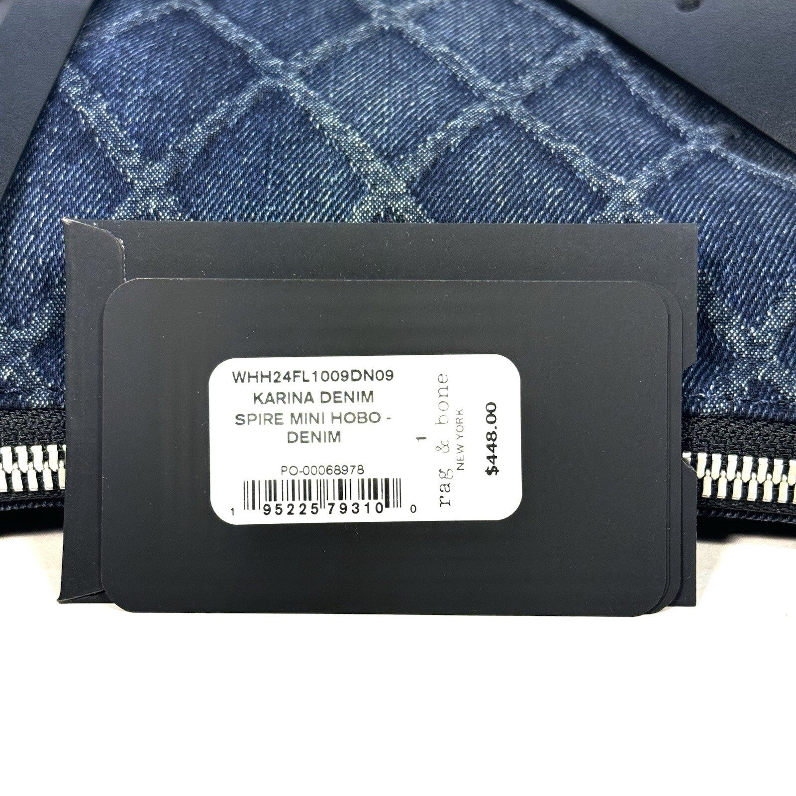 RAG & BONE Spire Karina Denim Mini Hobo Shoulder Bag (MSRP $448)