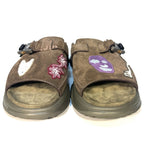 DIOR x Travis Scott Mens Cactus Jack H-Town Suede Sandals Brown (MSRP $1,150)