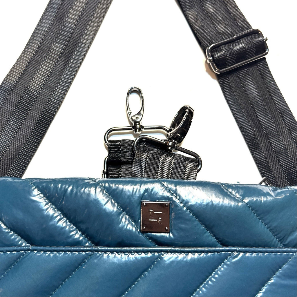 THINK ROYLN Diagonal Bum Bag 2.0 Shoulder Crossbody Glossy Teal Blue (MSRP $108)
