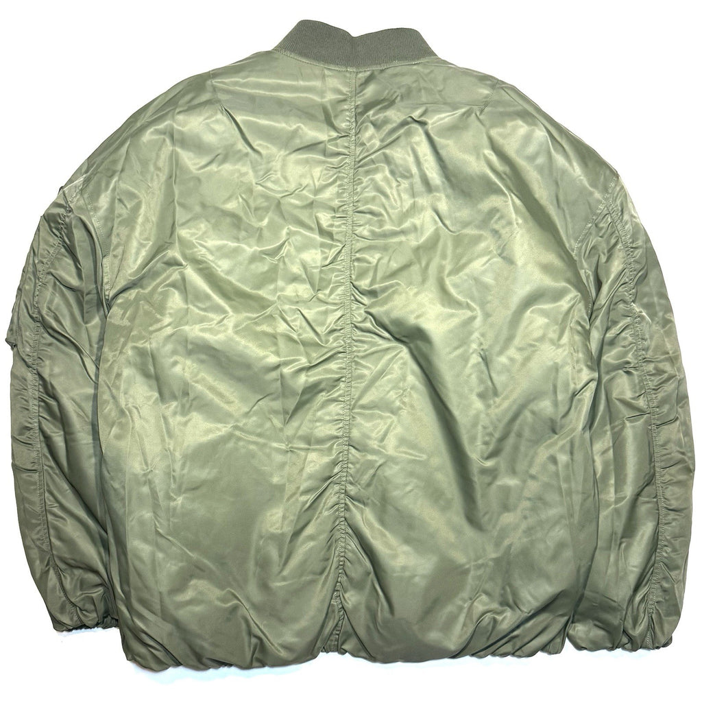 DIESEL Mens Reversible Nylon Zip Bomber Jacket Coat Dark Green (MSRP $495)