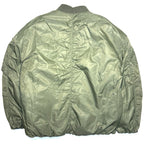 DIESEL Mens Reversible Nylon Zip Bomber Jacket Coat Dark Green (MSRP $495)