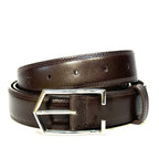 JOHN LOBB Mens Carnegie Palladium 50mm Calf Leather Belt Brown 120cm (MSRP $800)